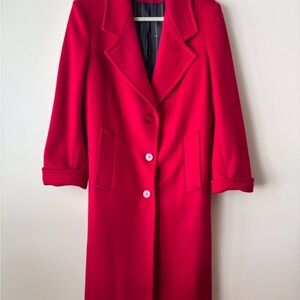 Red Wool Ashley Scott Petite Coat